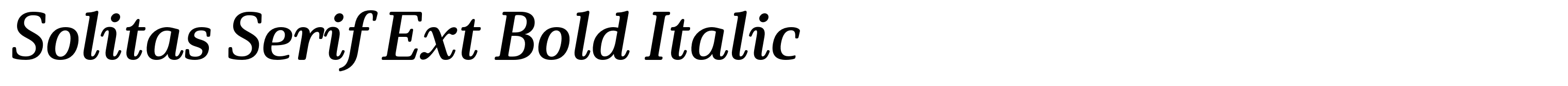 Solitas Serif Ext Bold Italic
